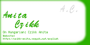 anita czikk business card